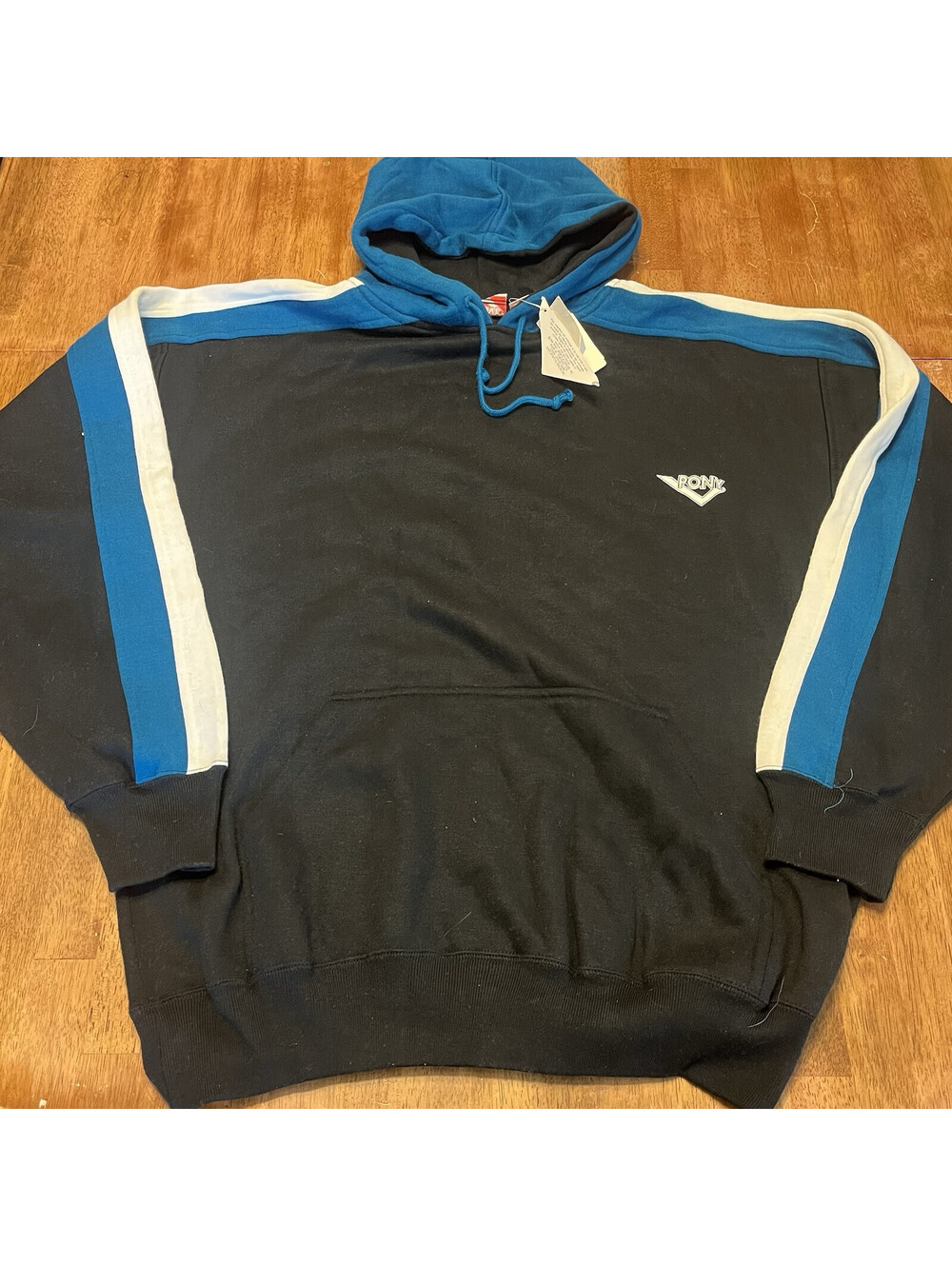 Y2K New Black Hoodie Pony Brand Mens Womens Sport Pullover Large